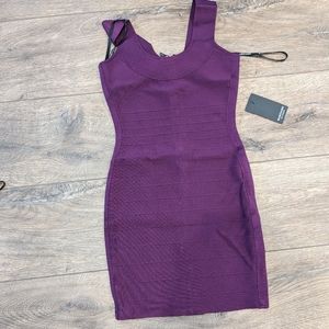 Bandage purple dress